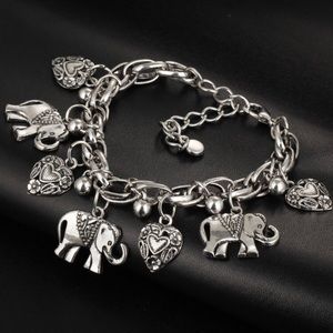 Elephants And Hearts Bracelet